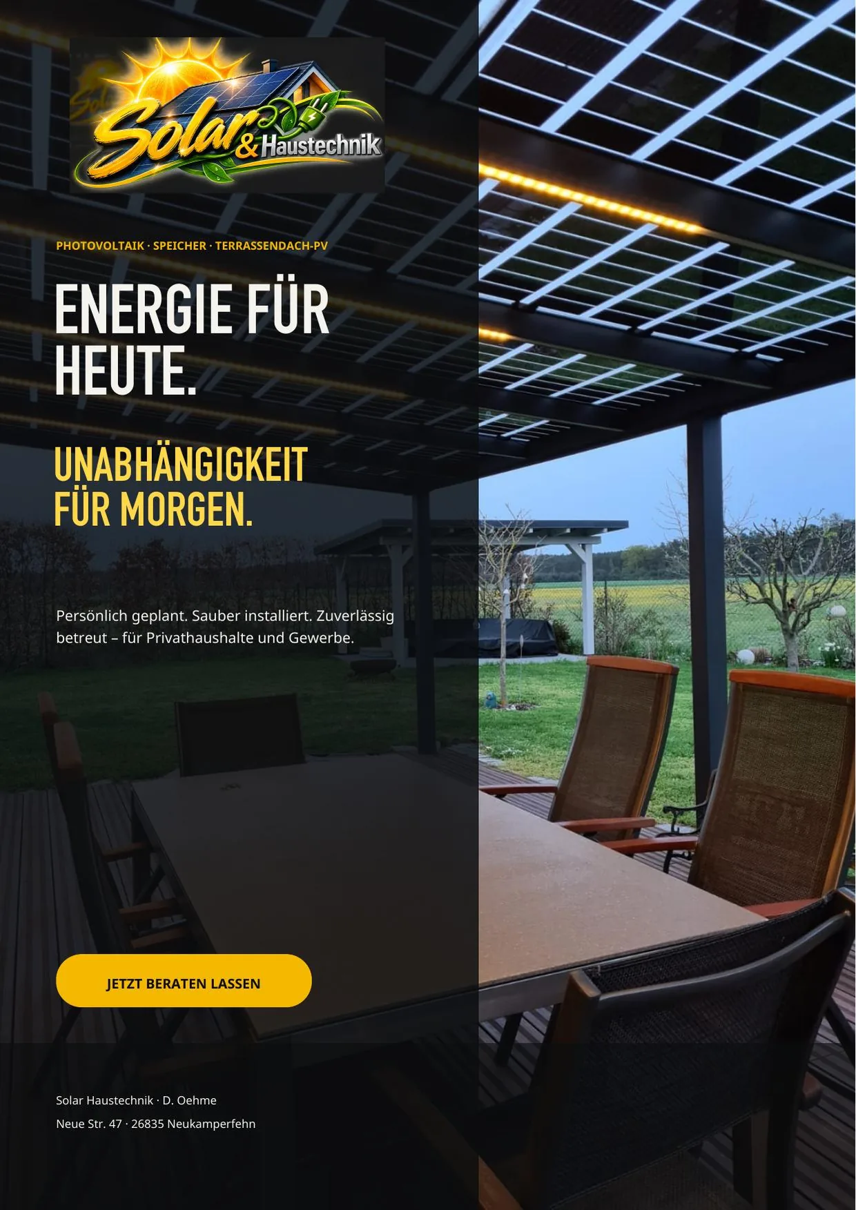 Unternehmensbroschüre – Titelseite